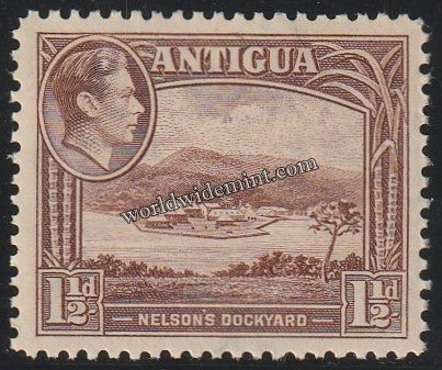 1938 - 1951 ANTIGUA - KING GEORGE VI TERCENTENARY MNH SG: 100a