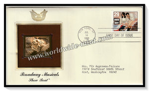 1993 USA Broadway Musicals Show Boat - Gold Replica FDC #FE107