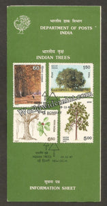 1987 Indian Trees - 4v Set Brochure