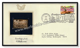 2002 USA Greetings from Oklahoma - Gold Replica FDC #FE111