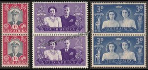 SUID - AFRICA & SOUTH AFRICA 1947 - ROYAL VISIT 3V VERTICAL MNH SG: 111 - 113