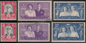 SUID - AFRICA & SOUTH AFRICA 1947 - ROYAL VISIT 6V MNH SG: 111 - 113