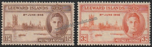 LEEWARD ISLAND 1946 - KING GERORGE VI - VICTORY ISSUE 2V MNH SG: 114 - 115