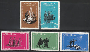 1968 Anguilla Christmas MNH Set of 5 #FOR-1167