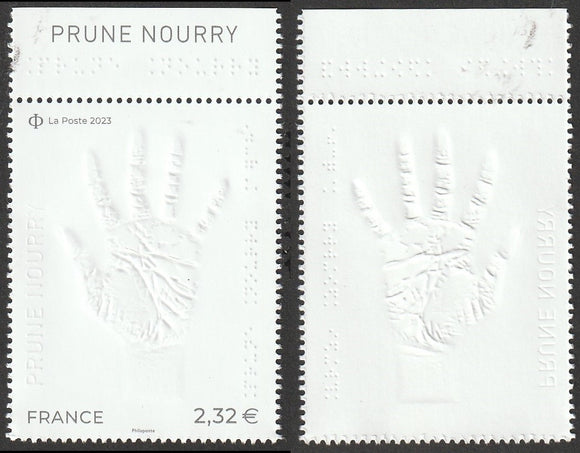 2023 France Prune Nourry - Hand Embossed Stamp #FOR-1177