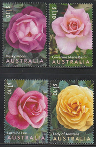 2022 Australia Bred Roses Set of 4 MNH #FOR-11