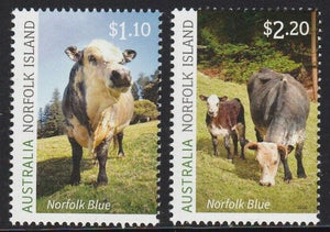 2020 Norfolk Island 2020 Cattle Breeds Set of 2 - Cow #NFK-1293‑1294