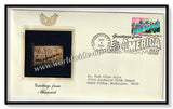 2002 USA Greetings From Missouri - Gold Replica FDC #FE12