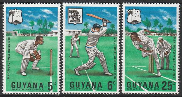 1968 Guyana M.C.C.'s West Indies Tour Set of 3 - Cricket #FOR-1306