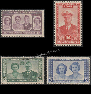 BECHUANALAND PROTECTORATE 1947 - KING GERORGE VI - ROYAL VISIT  4V MNH SG:  132 - 135