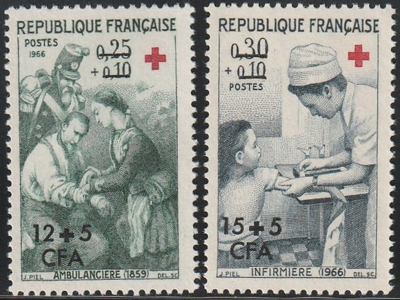 1966 France Red Cross Set of 2 MNH #FOR-1397