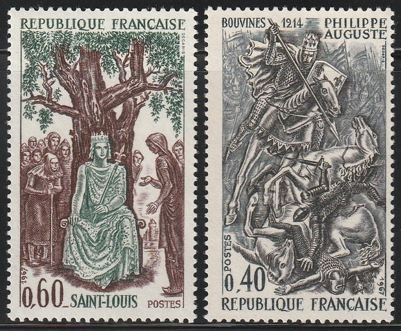 1967 France History of France Set of 2 MNH #FOR-1402