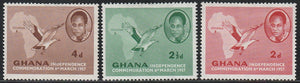 1957 Ghana Independence Commemoration Set of 3 MH #FOR-1411