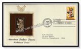 1996 USA American Indian dances traditional Dance - Gold Replica FDC #FE144