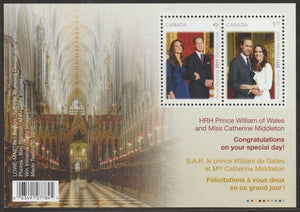 2011 Canada Royal Wedding - Prince William & Catherine Middleton MS #FOR-1469