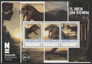 2016 Netherlands "Tyrannosaurus rex in town" Dinosaur MS #FOR-1471