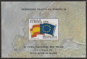 1978 Spain Plaza Mayor de Madrid Philatelic Europa MS  #FOR-1489