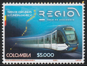 2020 Colombia Project Regional Transport Development - Train MNH #FOR-154