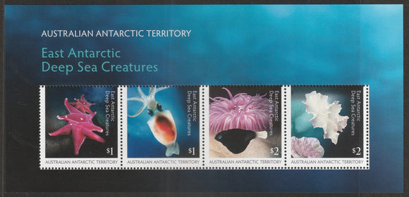 2017 Australian Antarctic Territory Marine Life - East Antarctic Deep Sea Creatures MS - Star Fish, Squid, Anemone, Fish #FOR-1621