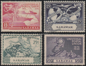 SARAWAK 1949 - UPU 4V MNH SG: 167 - 170