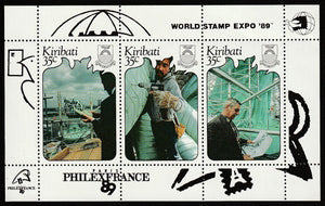 1989 Kiribati International Stamp Exhibition "Philexfrance '89" - Paris, France and International Stamp Exhibition "World Stamp Expo '89" - Washington, USA MS #FOR-1681