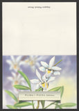 2009 Singapore Flowers - Pigeon Orchid in Presentation Pack - Embroidery - Unusual MS #FOR-1743