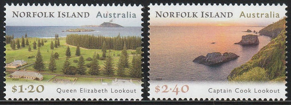 2023 Norfolk Island Lookouts Set of 2 - Mountains , Sea, Scenery #FOR-1768