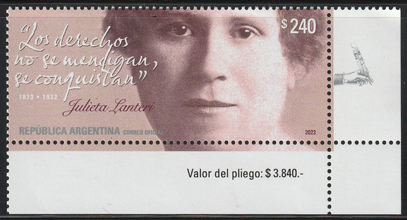 2023 Argentina Rights are Not Begged, they are Conguered - Julieta Lanteri (Physician, Activist ), 1873-1932 #FOR-1776