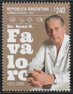 2023 Argentina The 100th Anniversary of the Birth of Dr. Rene G. Favaloro, (Argentine cardiac surgeon and educator) 1923-2000 #FOR-1778