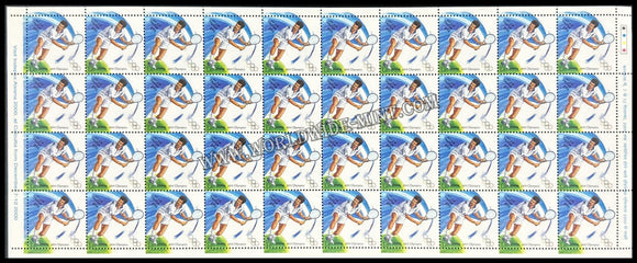 2000 India XXVII Olympics - Tennis Full Sheet of 40 Stamps