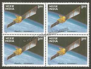 2000 India's Space Programme-Oceansat-1 Block of 4 MNH