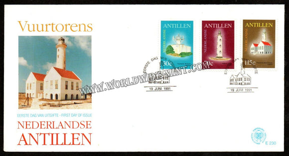 1991 Netherlands Lighthouse FDC #FA190