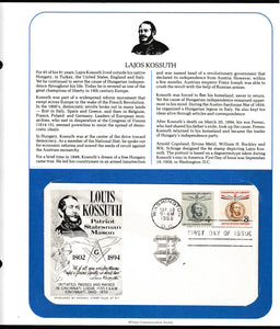 1958 USA Louis Kossuth FDC #FE193