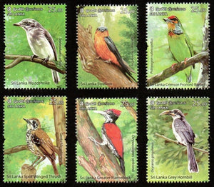 2021 Sri Lanka Endemic Birds of Sri Lanka -6v MNH #SL-1946a