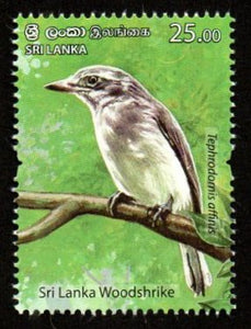 2021 Sri Lanka Endemic Birds of Sri Lanka Wood Shrike MNH #SL-1941