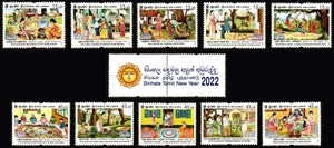 2022 Sri Lanka Tamil New Year Customs Set of 10v - Indian Theme #SL-1988a