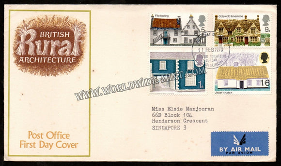 1970 UK British Rural Architecture FDC #FA200