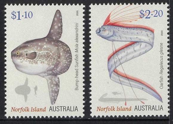 2020 Norfolk Island Ocean Oddities Set of 2 - Fishes #NFK-1295‑1296