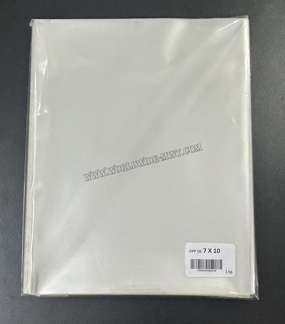 7 X 10 inch - 1kg (Approx 196 pcs) - For Sheetlet - BOPP Sleeves Imported Taiwan / Thailand