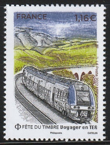 2022 France Stamp Festival - Voyager on Train - #FOR-203