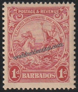 1925 - 1935 BARBADOS - SEAL OF COLONY W/M: MULTI SCRIPT CA MNH Perf: 13.5 x 12.5 SG: 231 CV: £ 13