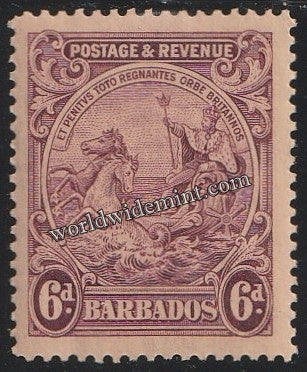 1925 - 1935 BARBADOS - SEAL OF COLONY W/M: MULTI SCRIPT CA MNH SG: 236