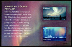 2007 USA International Polar Year - Self Adhesive - Artic Lights MS #ABR-23