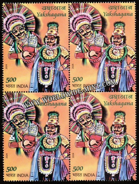 2024 INDIA Yakshagana Block of 4 MNH