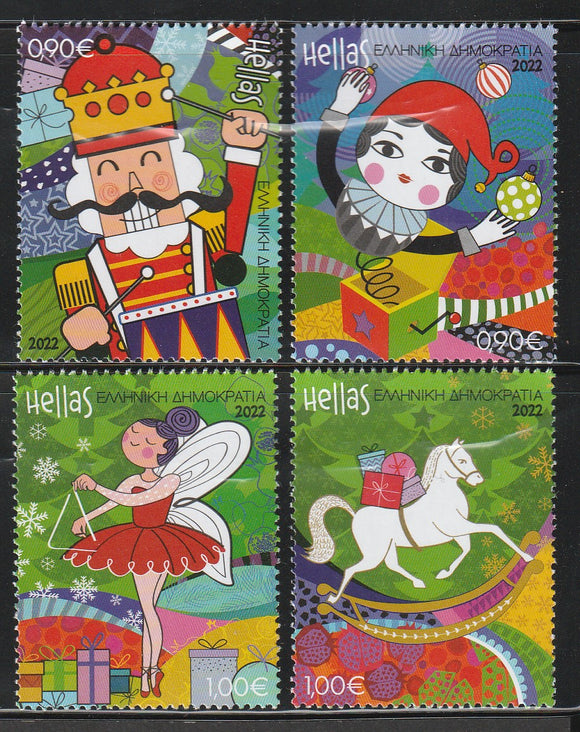 2022 Greece Christmas Set of 4 MNH #FOR-267