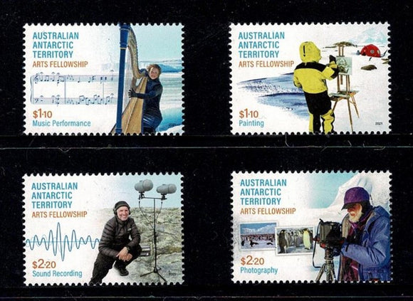 2021 Australian Antarctic Territory - Arts and Fellowship - Music Performance, Painting, Sound Recording, Photography Set of 4 - Snow #Aus-270-73