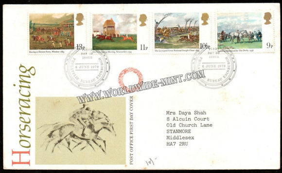 1979 UK Horse Racing FDC #FA271