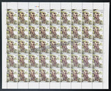 2019 India Gandhian Heritage in Modern India - Gandhi with kid Statue Full Sheet of 45 Stamps