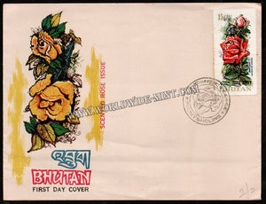 1993 Bhutan Scented Rose FDC - Rare #FA284