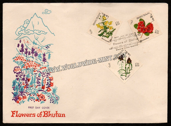 1967 Bhutan Flowers Of Bhutan FDC - Rare  #FA285